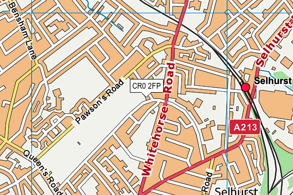 CR0 2FP map - OS VectorMap District (Ordnance Survey)