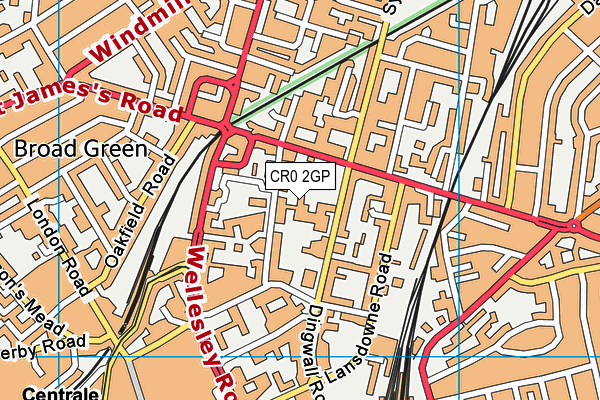 CR0 2GP map - OS VectorMap District (Ordnance Survey)