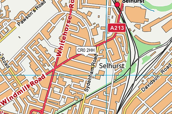 CR0 2HH map - OS VectorMap District (Ordnance Survey)