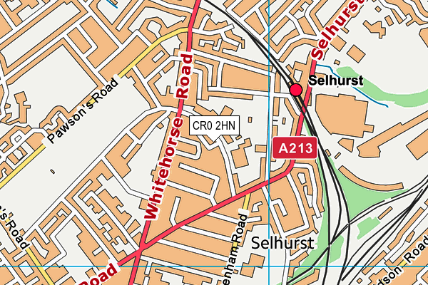 The Selhurst High School For Boys (Closed) map (CR0 2HN) - OS VectorMap District (Ordnance Survey)