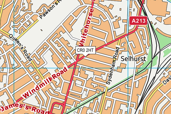 CR0 2HT map - OS VectorMap District (Ordnance Survey)