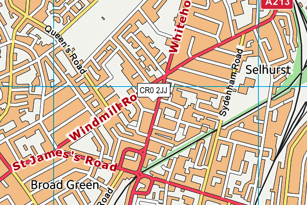 CR0 2JJ map - OS VectorMap District (Ordnance Survey)