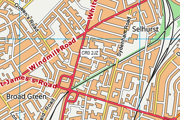 CR0 2JZ map - OS VectorMap District (Ordnance Survey)