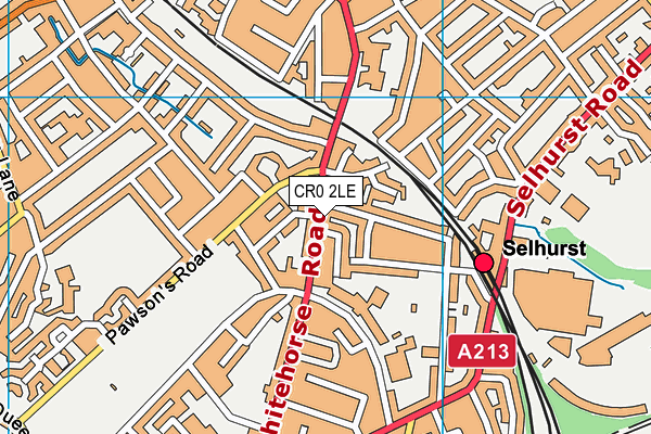 CR0 2LE map - OS VectorMap District (Ordnance Survey)