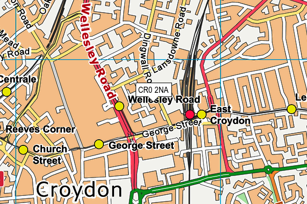 CR0 2NA map - OS VectorMap District (Ordnance Survey)