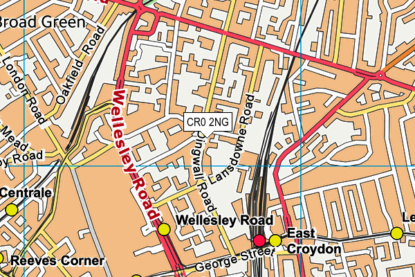 CR0 2NG map - OS VectorMap District (Ordnance Survey)