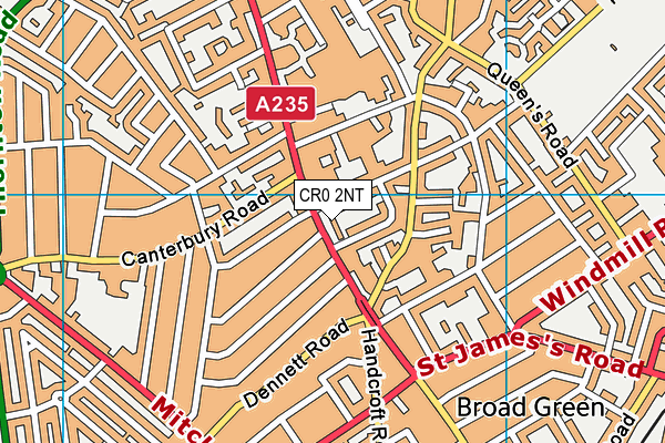 CR0 2NT map - OS VectorMap District (Ordnance Survey)