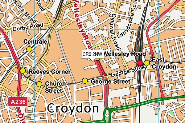 CR0 2NW map - OS VectorMap District (Ordnance Survey)