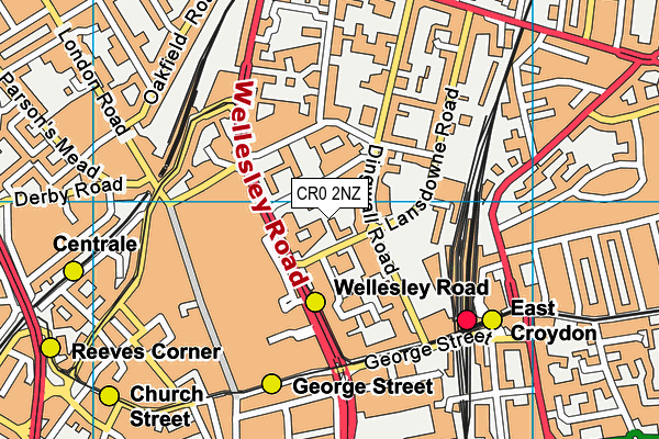 Solutions Health And Fitness Club map (CR0 2NZ) - OS VectorMap District (Ordnance Survey)