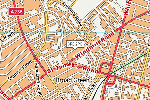 CR0 2PG map - OS VectorMap District (Ordnance Survey)