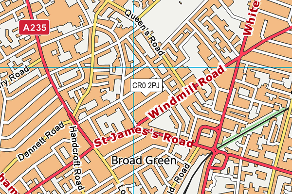 CR0 2PJ map - OS VectorMap District (Ordnance Survey)