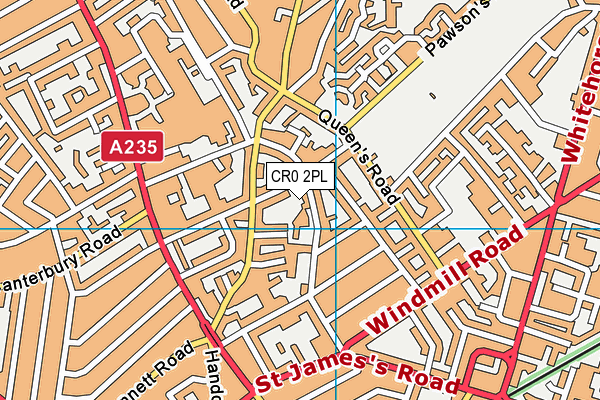 CR0 2PL map - OS VectorMap District (Ordnance Survey)