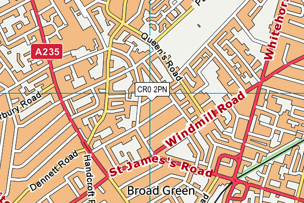 CR0 2PN map - OS VectorMap District (Ordnance Survey)