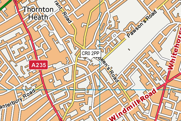 CR0 2PP map - OS VectorMap District (Ordnance Survey)