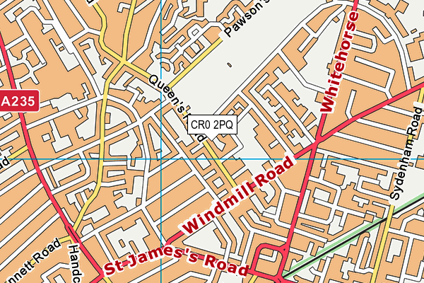 CR0 2PQ map - OS VectorMap District (Ordnance Survey)