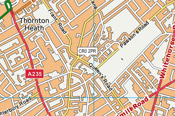 CR0 2PR map - OS VectorMap District (Ordnance Survey)