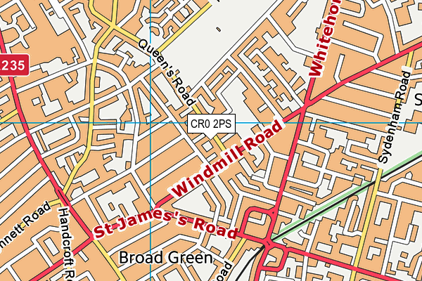 CR0 2PS map - OS VectorMap District (Ordnance Survey)