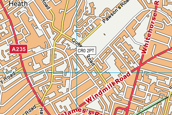 CR0 2PT map - OS VectorMap District (Ordnance Survey)