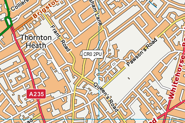 CR0 2PU map - OS VectorMap District (Ordnance Survey)