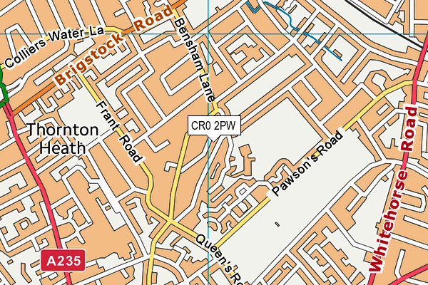 CR0 2PW map - OS VectorMap District (Ordnance Survey)