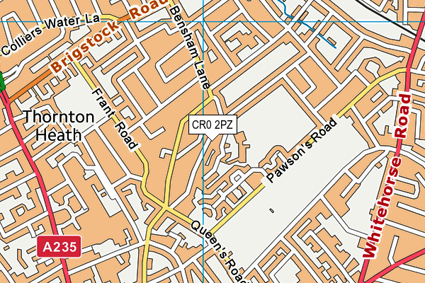 CR0 2PZ map - OS VectorMap District (Ordnance Survey)