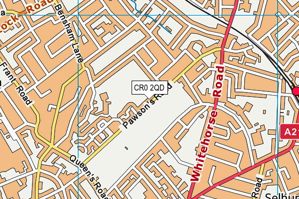 CR0 2QD map - OS VectorMap District (Ordnance Survey)