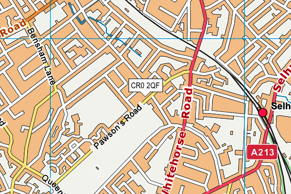 CR0 2QF map - OS VectorMap District (Ordnance Survey)