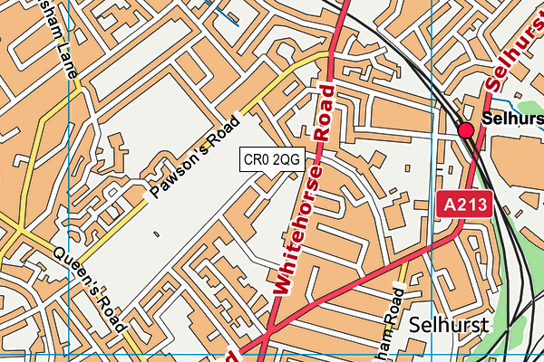 CR0 2QG map - OS VectorMap District (Ordnance Survey)