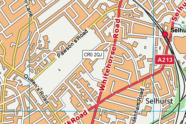 CR0 2QJ map - OS VectorMap District (Ordnance Survey)