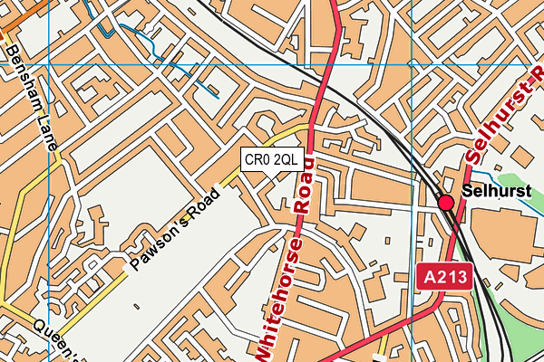 CR0 2QL map - OS VectorMap District (Ordnance Survey)