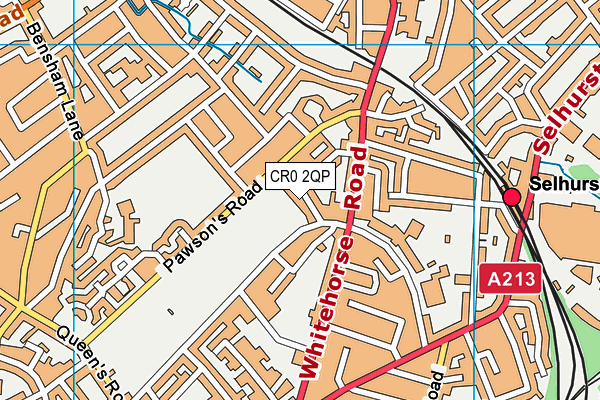 CR0 2QP map - OS VectorMap District (Ordnance Survey)