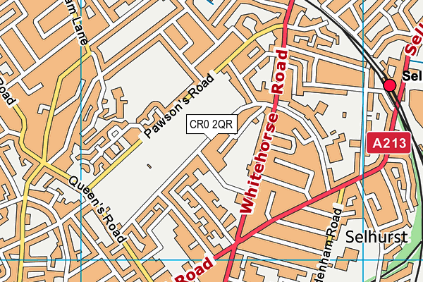 CR0 2QR map - OS VectorMap District (Ordnance Survey)