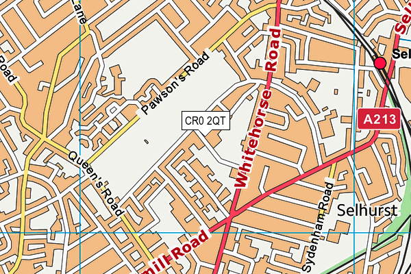 CR0 2QT map - OS VectorMap District (Ordnance Survey)