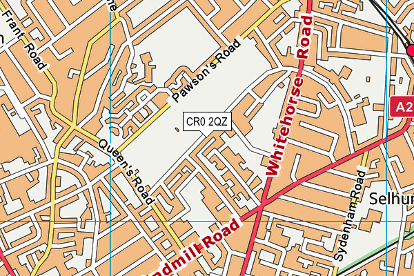 CR0 2QZ map - OS VectorMap District (Ordnance Survey)