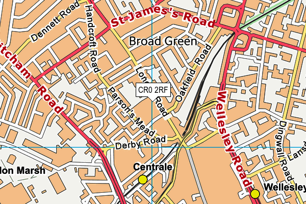 The Gym Group (London West Croydon) map (CR0 2RF) - OS VectorMap District (Ordnance Survey)