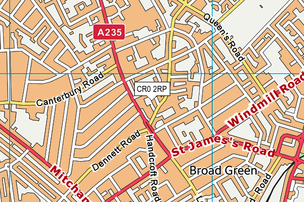 CR0 2RP map - OS VectorMap District (Ordnance Survey)