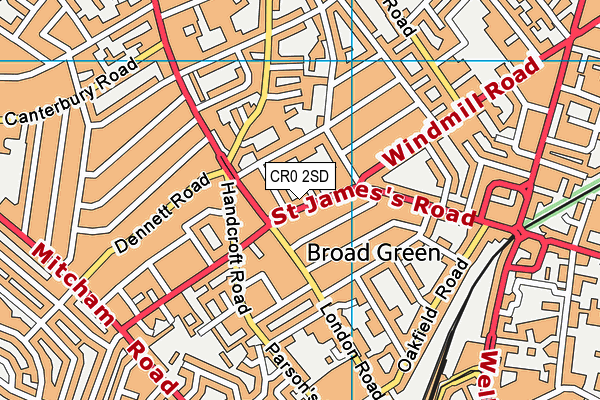 CR0 2SD map - OS VectorMap District (Ordnance Survey)