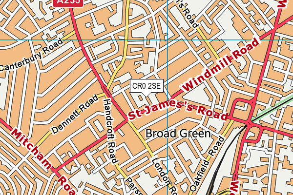 CR0 2SE map - OS VectorMap District (Ordnance Survey)