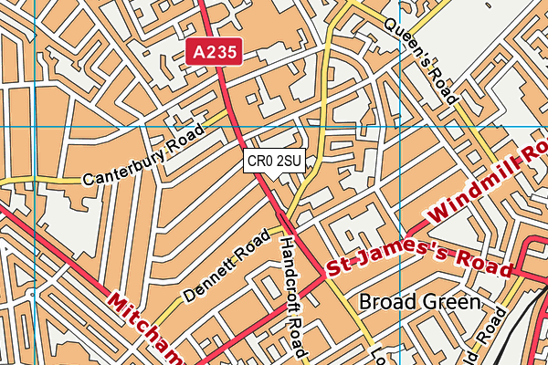 CR0 2SU map - OS VectorMap District (Ordnance Survey)