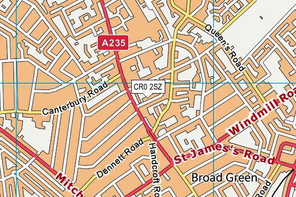 CR0 2SZ map - OS VectorMap District (Ordnance Survey)