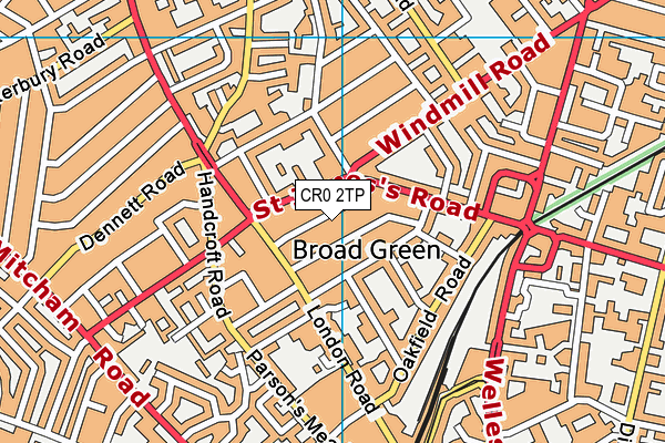 CR0 2TP map - OS VectorMap District (Ordnance Survey)