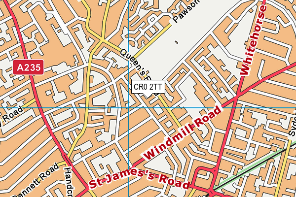 CR0 2TT map - OS VectorMap District (Ordnance Survey)
