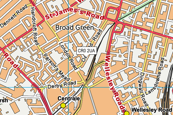 CR0 2UA map - OS VectorMap District (Ordnance Survey)