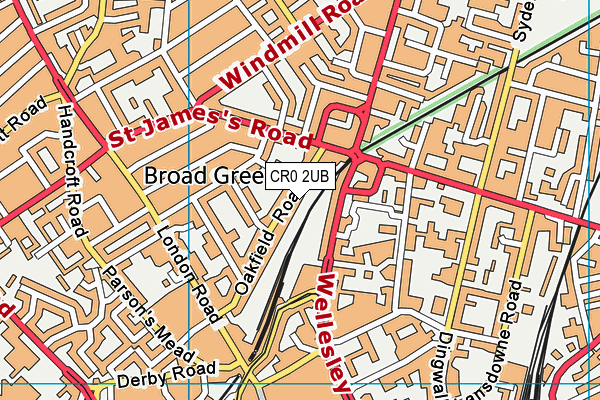 CR0 2UB map - OS VectorMap District (Ordnance Survey)