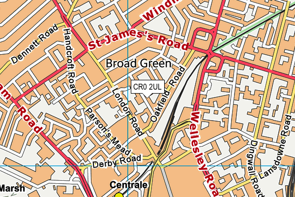 CR0 2UL map - OS VectorMap District (Ordnance Survey)