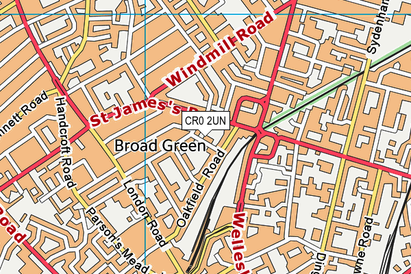 CR0 2UN map - OS VectorMap District (Ordnance Survey)