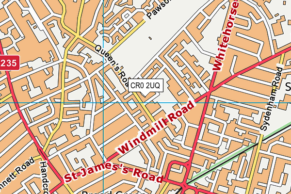 CR0 2UQ map - OS VectorMap District (Ordnance Survey)