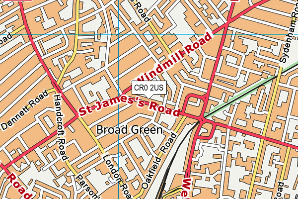 CR0 2US map - OS VectorMap District (Ordnance Survey)