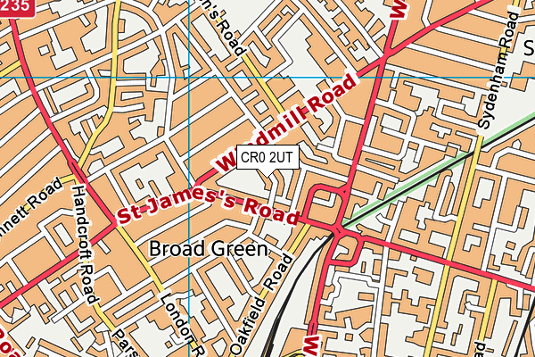 CR0 2UT map - OS VectorMap District (Ordnance Survey)