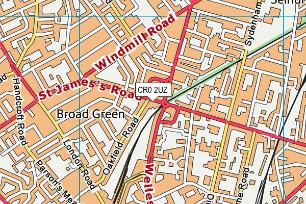 CR0 2UZ map - OS VectorMap District (Ordnance Survey)